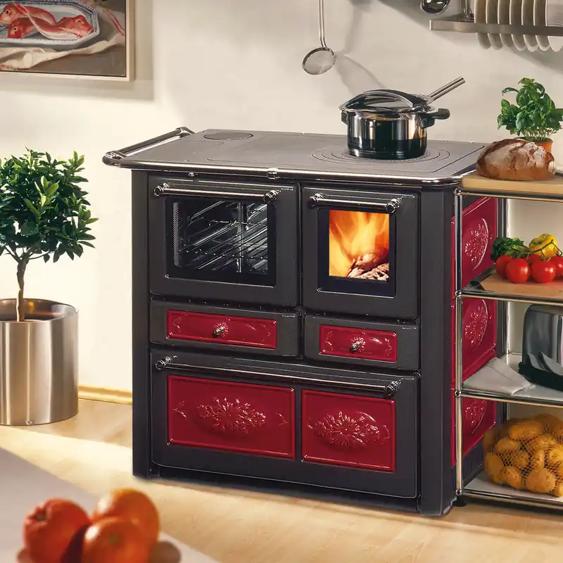 Begrenztes Angebot Westminster K 85 F Küchenofen Keramik Rot, Backfach links