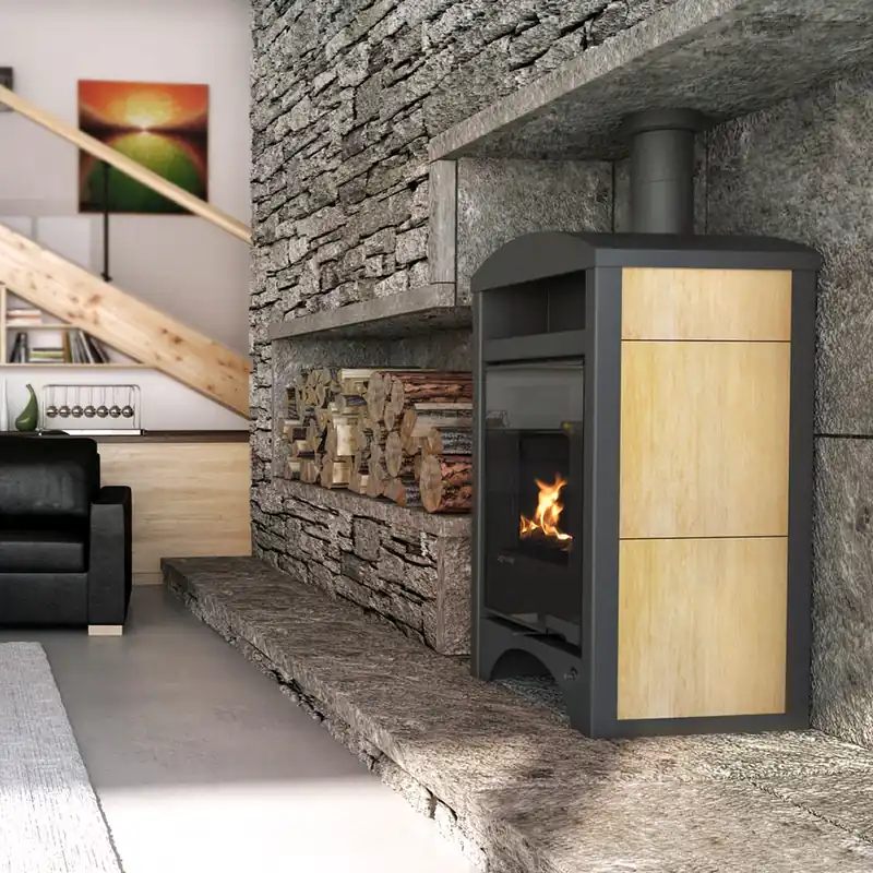Solange Der Vorrat Reicht Aquaflam Vario Barma Basic Wasserführender Kaminofen Maple 11/7 kW