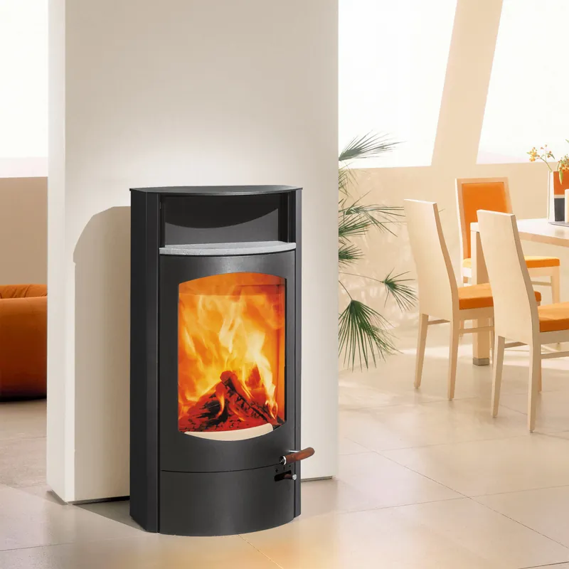 Austroflamm Koko 2.0 Kaminofen Stahl Gussgrau, Warmhaltefach Speckstein, Guss-Topplatte, RRA hinten Online Kaufen