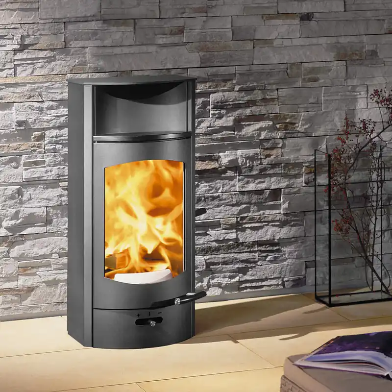Austroflamm Flok 2.0 Kaminofen Stahl Schwarz, RR hinten Beliebt