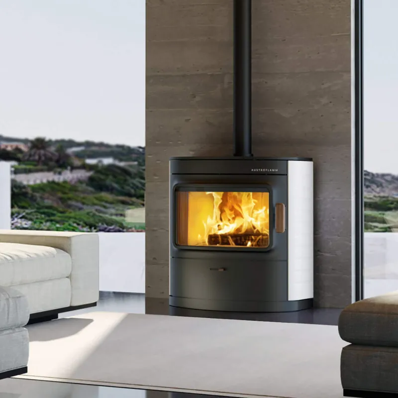 Kracherpreis Austroflamm Cody Kaminofen Keramik Bright White