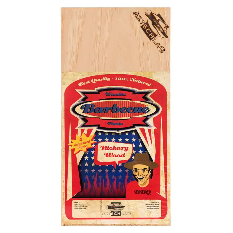 Axtschlag Single Used Wood Planks Hickory 4er-Set Letzte Chance