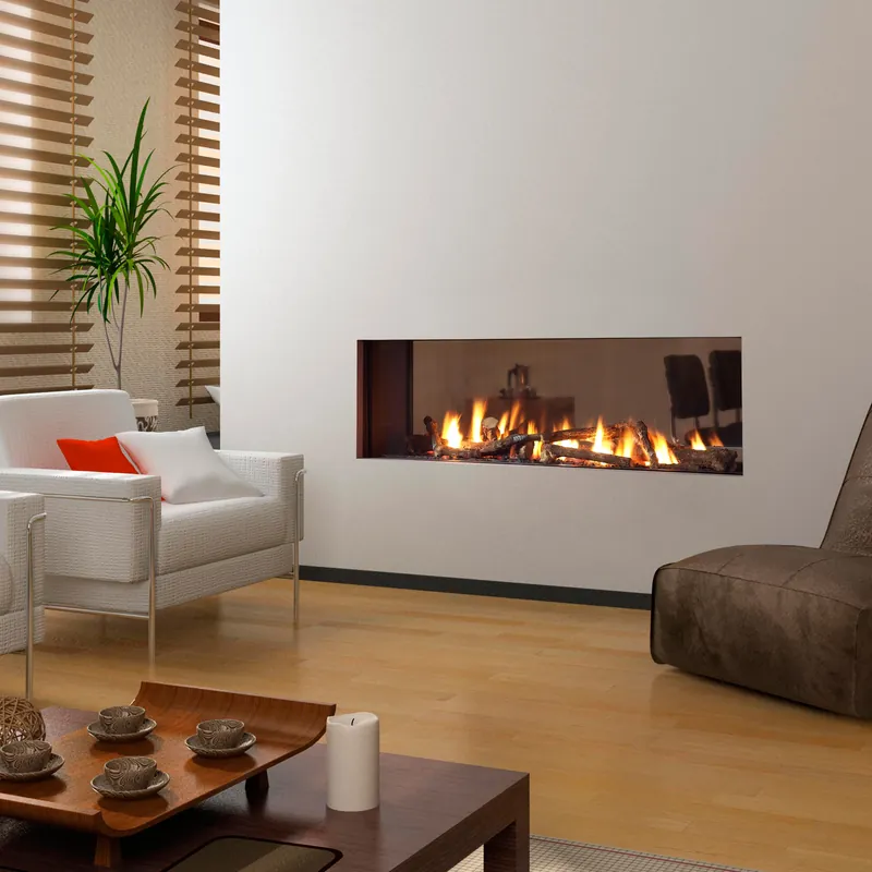 Super-Preis Trimline Fires Trimline 120 Tunnel AR Gas Kamineinsatz G20/G25