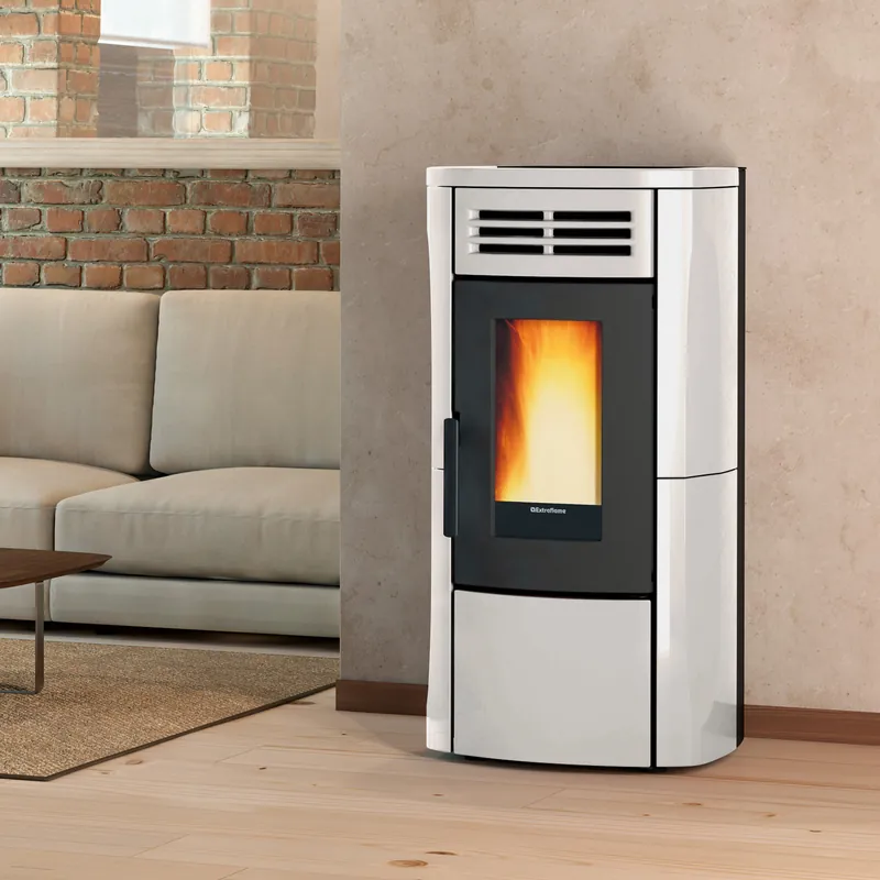 Extraflame Evolution Line Terry Plus Pelletofen Majolika Weiß Meistverkauft