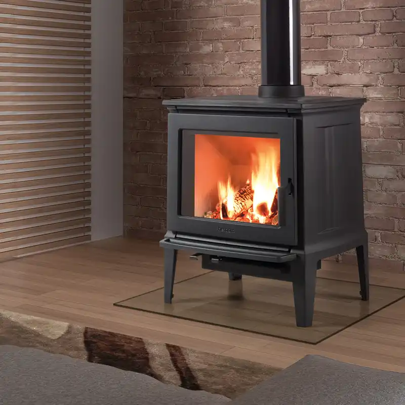 Super-Preis Hergom E30 M Kaminofen Gusseisen Schwarz