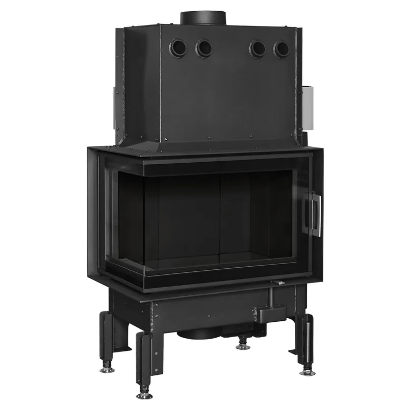 Zertifiziert Austroflamm 63x40x42 K 2.0 Kamineinsatz Ecke links Feuerraum Schwarz