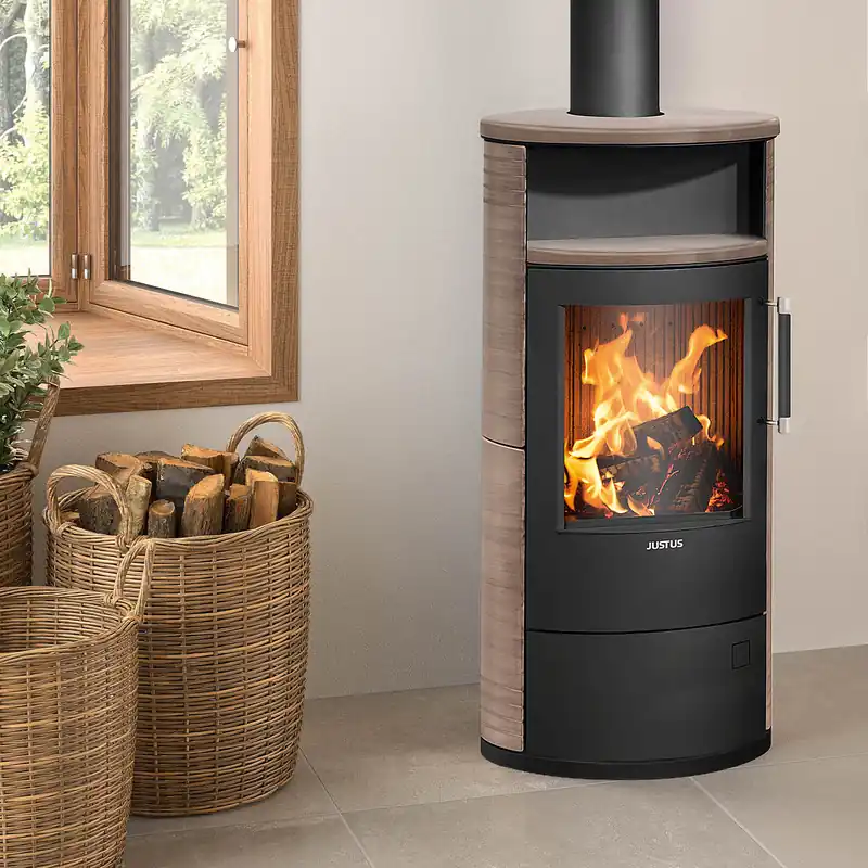 Knallerangebot Justus Island 5 2.0 Kaminofen Stahl Schwarz / Keramik Grappa