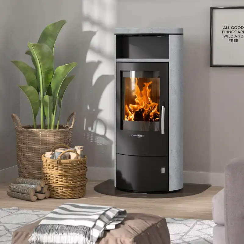 Oranier Polar 7 2.0 Kaminofen Stahl Schwarz / Speckstein Preisknaller
