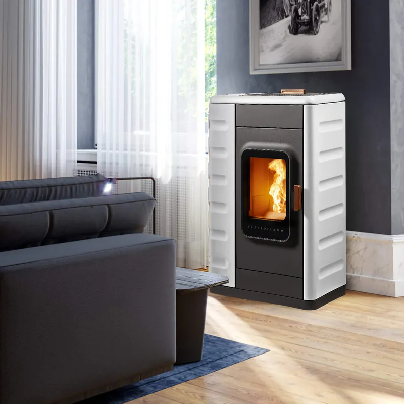Austroflamm Ruby Pelletofen Keramik Weiß Knallerangebot