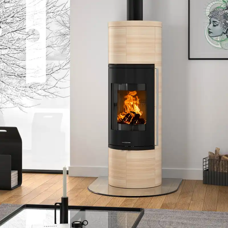 Oranier Arkona W+ 2.0 Kaminofen Stahl Schwarz / Keramik Corretto Sale