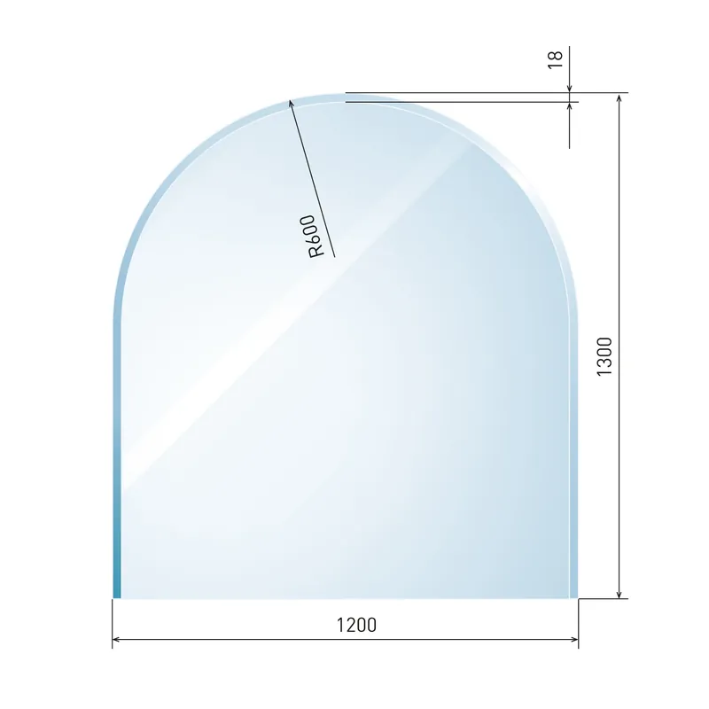Knallerangebot Raik Kamin Glasplatte Zunge 4 inkl. Facette