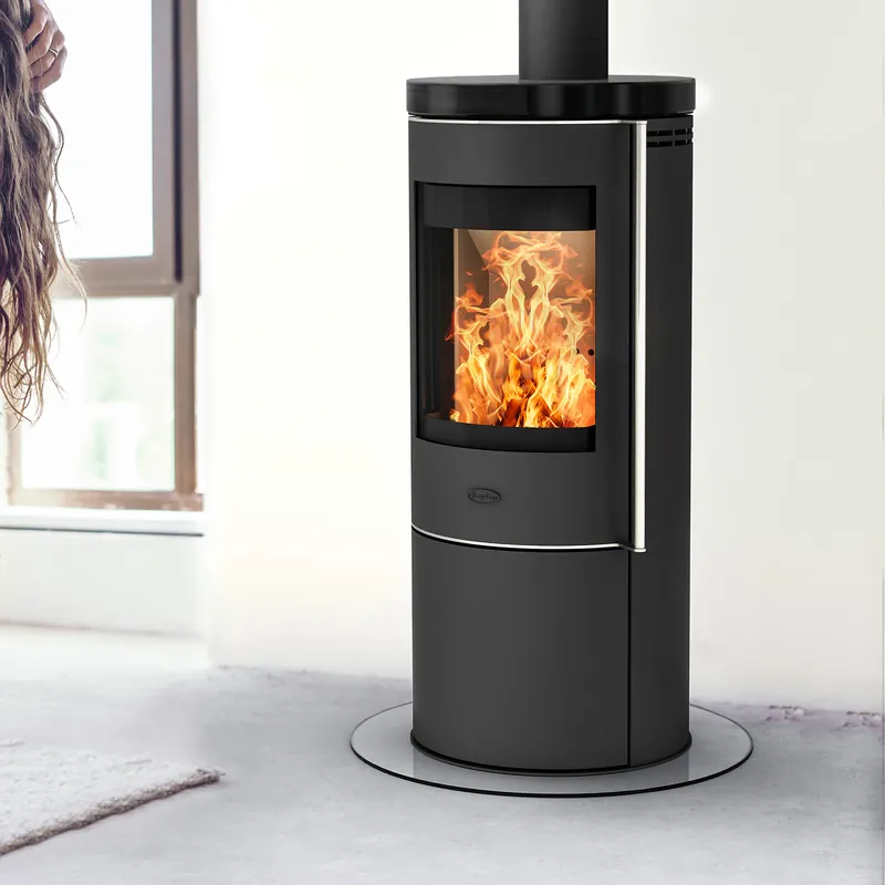 Top-Angebot Fireplace Elite Toronto Kaminofen Stahl Schwarz mit Abdeckplatte Keramik