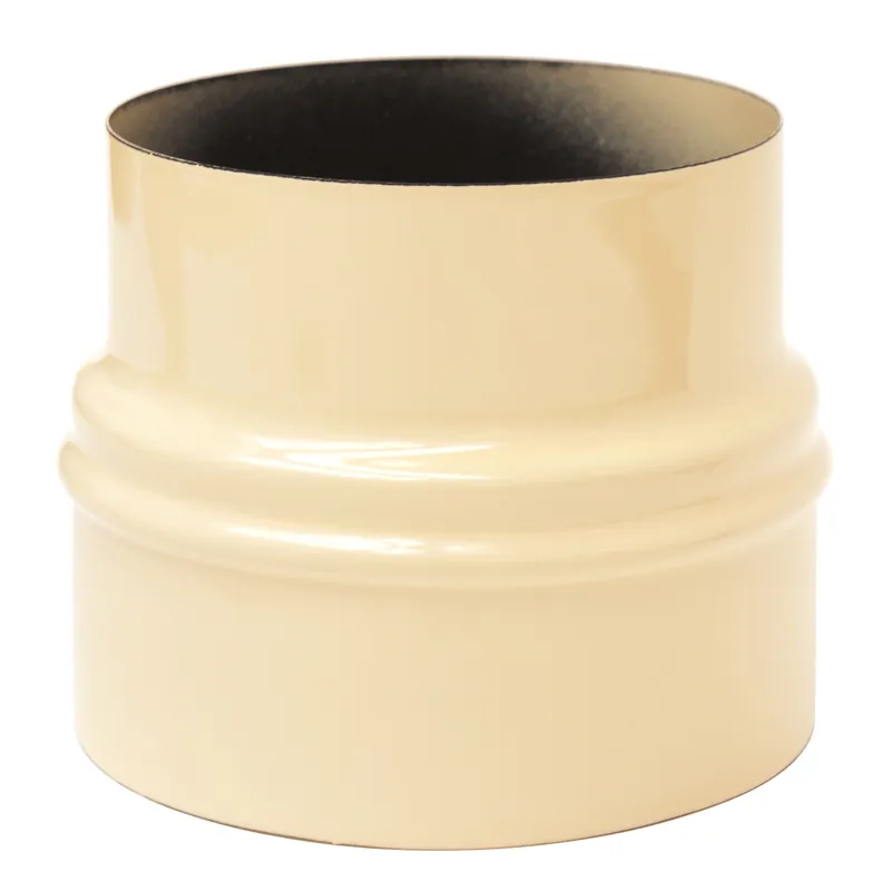 Saisonangebot Raik Rauchrohr / Ofenrohr Emaille Erweiterung 130mm - 150mm Elfenbein