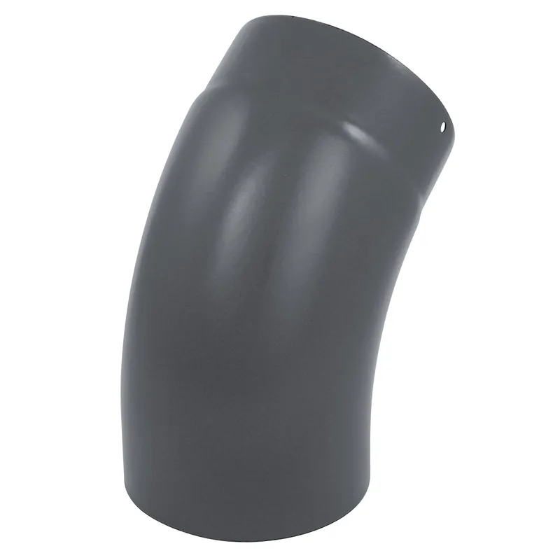 Raik Rauchrohrbogen / Ofenrohrbogen Emaille 150mm - 45° Bogen glatt Grau Top-Angebot