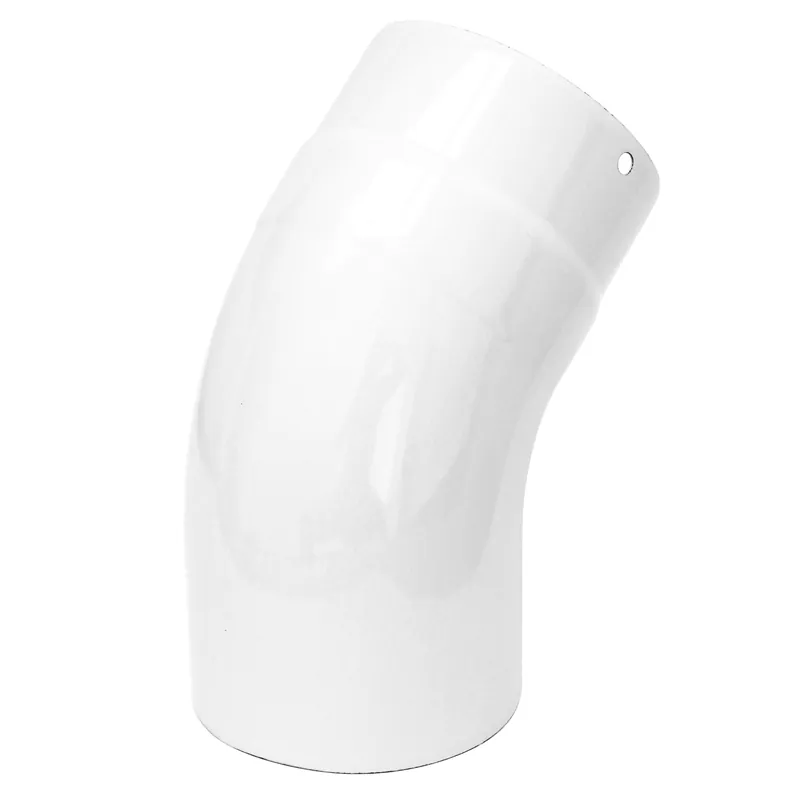 Bestpreis Raik Rauchrohrbogen / Ofenrohrbogen Emaille 120mm - 45° Bogen glatt Weiß
