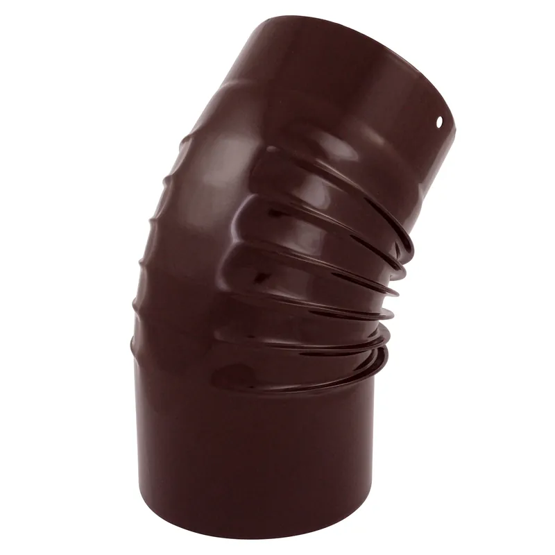 Raik Rauchrohrbogen / Ofenrohrbogen Emaille 150mm - 45° Bogen gerippt Braun Heißes Angebot