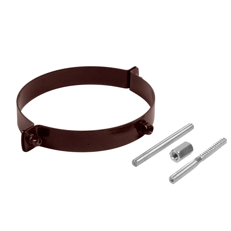 Markenprodukt Raik Rauchrohr / Ofenrohr Emaille 150mm - Rohrschelle Braun