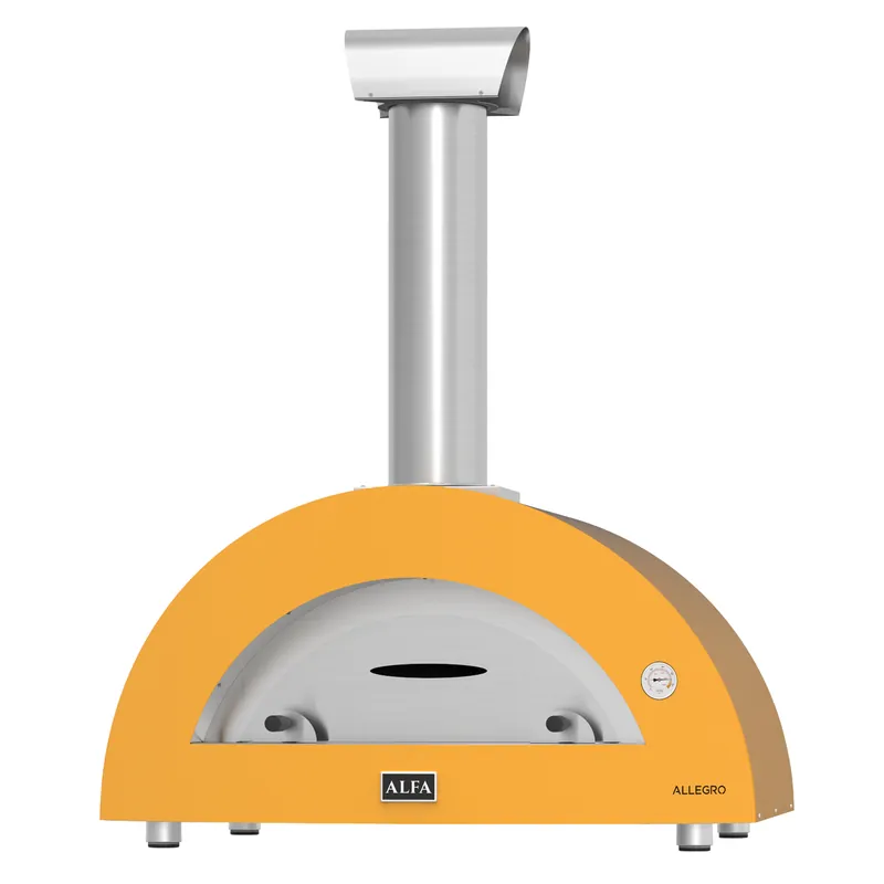 Alfa Forni Allegro Pizzaofen Gelb ohne Unterbau + Ventura Pizza-Set (4-tlg.) gratis Mega-Angebot