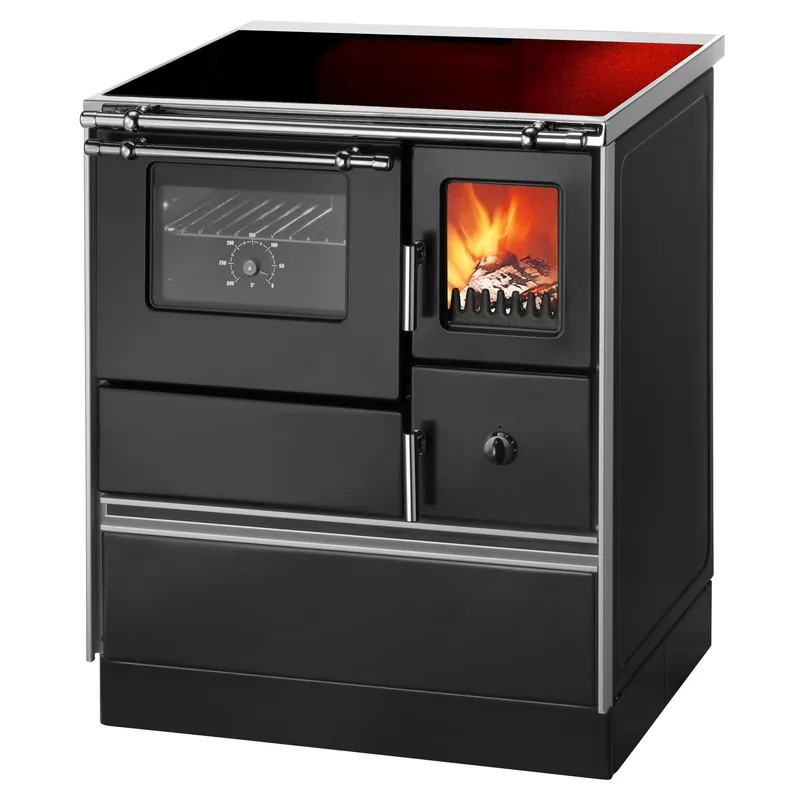 Neue Kollektion Westminster K 176 F/A 70 Style Küchenofen Schwarz, Glaskeramikplatte, Backfach links