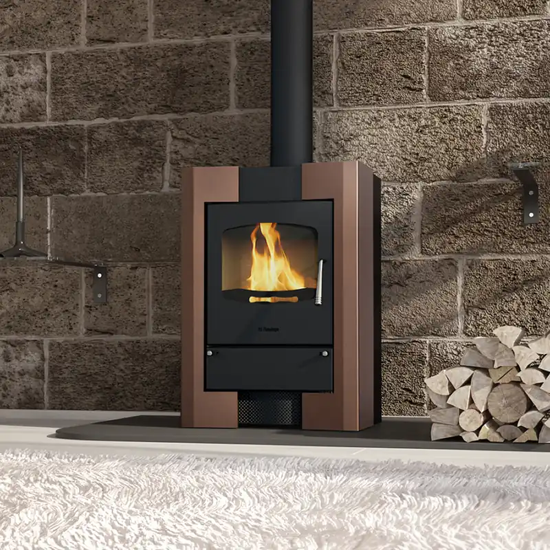 Preiswert Kaminofen HS Flamingo ESPO 1 Samet Brown
