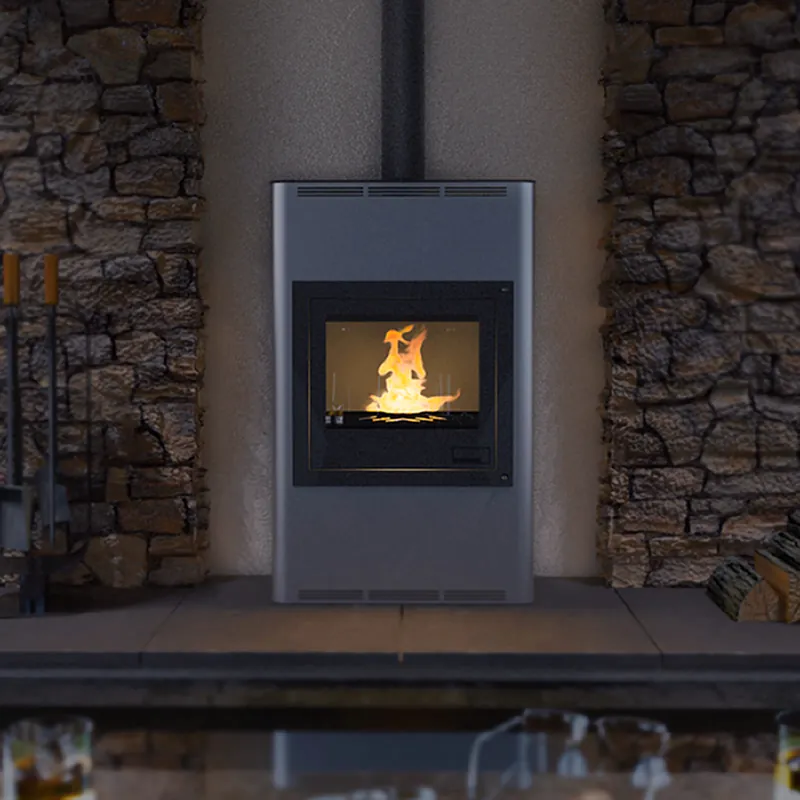 Kracherpreis Aquaflam 25 Basic Wasserführender Kaminofen Grey