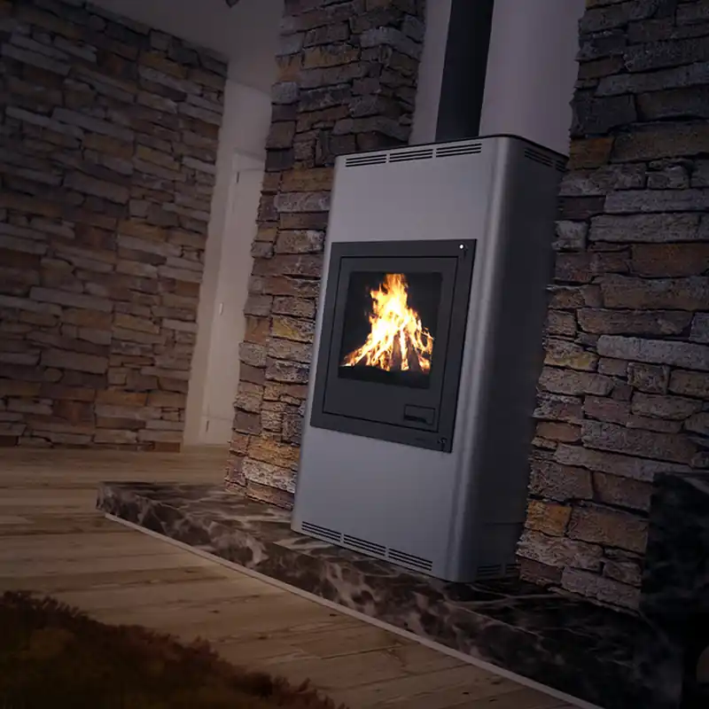 Preisreduziert Aquaflam 17 Manual Wasserführender Kaminofen Grey