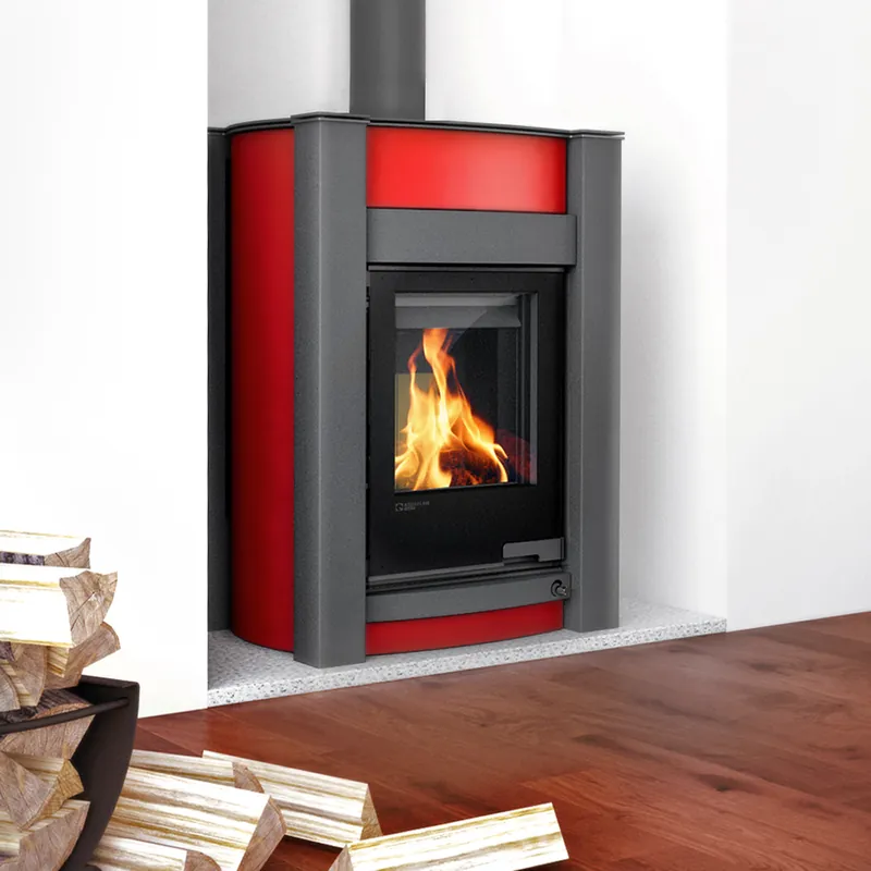 Mega-Angebot Aquaflam Vario Kalmar Manual Wasserführender Kaminofen Red 11/5 kW