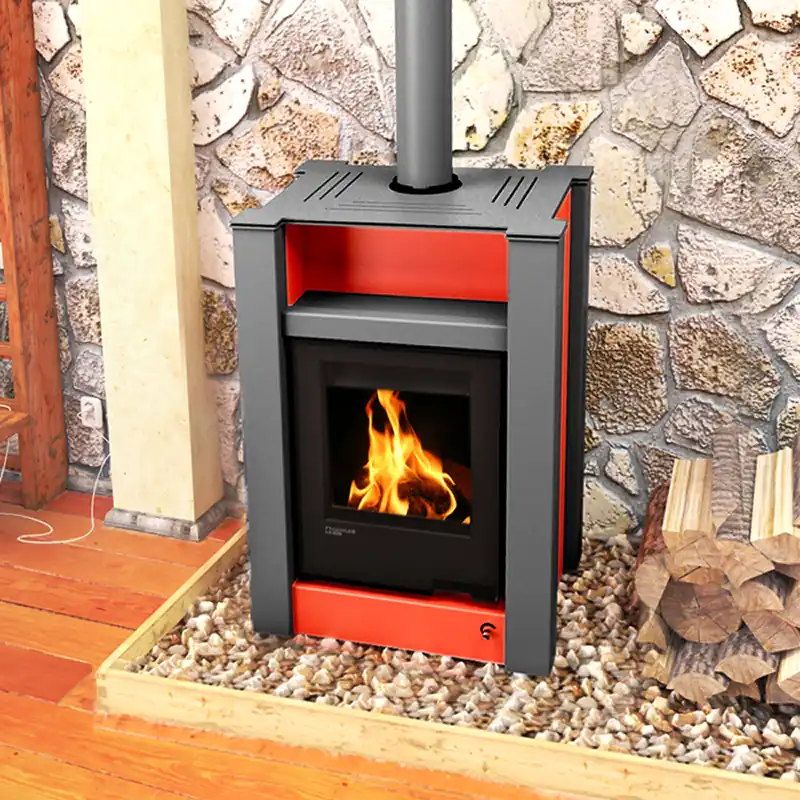 Mega-Angebot Aquaflam Vario Lend Basic Wasserführender Kaminofen Red 11/7 kW