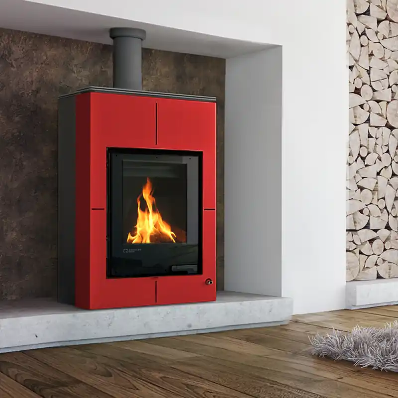 Solange Der Vorrat Reicht Aquaflam Vario Saporo Basic Wasserführender Kaminofen Red 11/7 kW