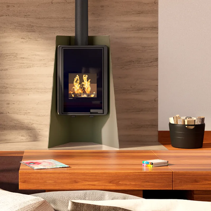 Meistverkauft HS Flamingo Deluxe Island Kaminofen Olive