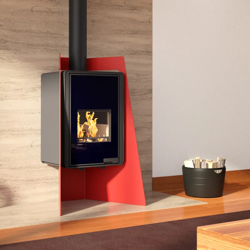 Zertifiziert HS Flamingo Deluxe Island Kaminofen Rot