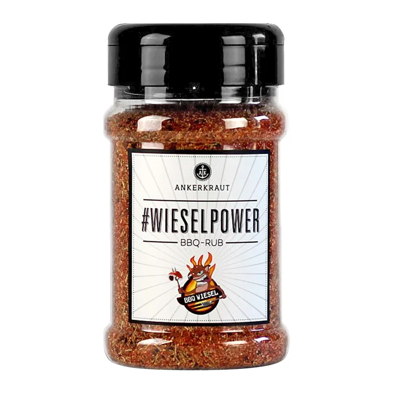 Geprüft Ankerkraut BBQ-Rub Wieselpower 200 g Streuer
