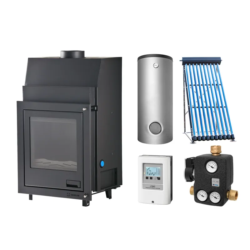 Aquaflam 17 Basic Set + Solarthermie-Set 2 (11 m²) + Kombispeicher THKE 825 + SWT Garantierte Lieferung