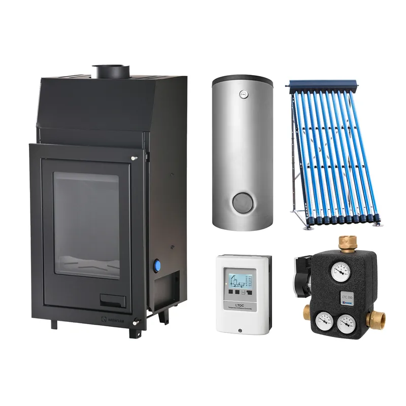 Aquaflam 12 Basic Set + Solarthermie-Set 2 (11 m²) + Kombispeicher THKE 600 + SWT Sonderaktion