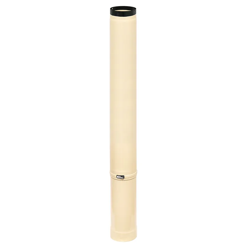 Solange Der Vorrat Reicht Raik Rauchrohr / Ofenrohr Emaille 130mm - Länge 1000mm Teleskoprohr Elfenbein