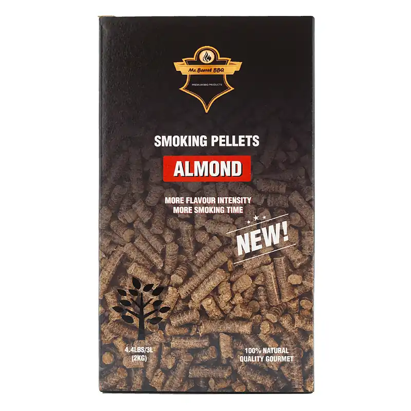 Mr. Barrel BBQ Smoking Pellets L Almond, 2 kg Neu Im Sortiment