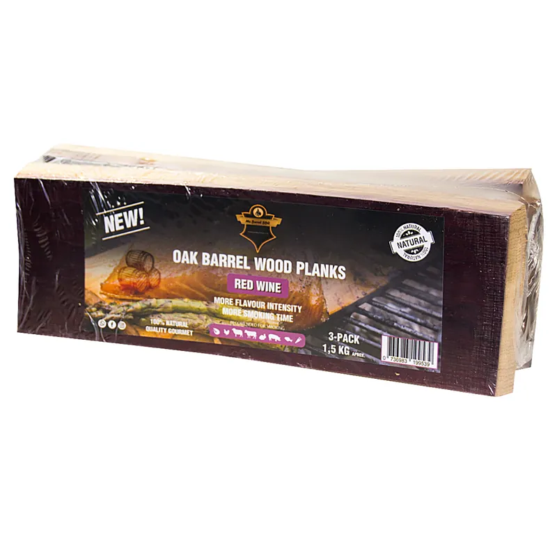 Neu Mr. Barrel BBQ Planks L Red Wine, 3er-Set