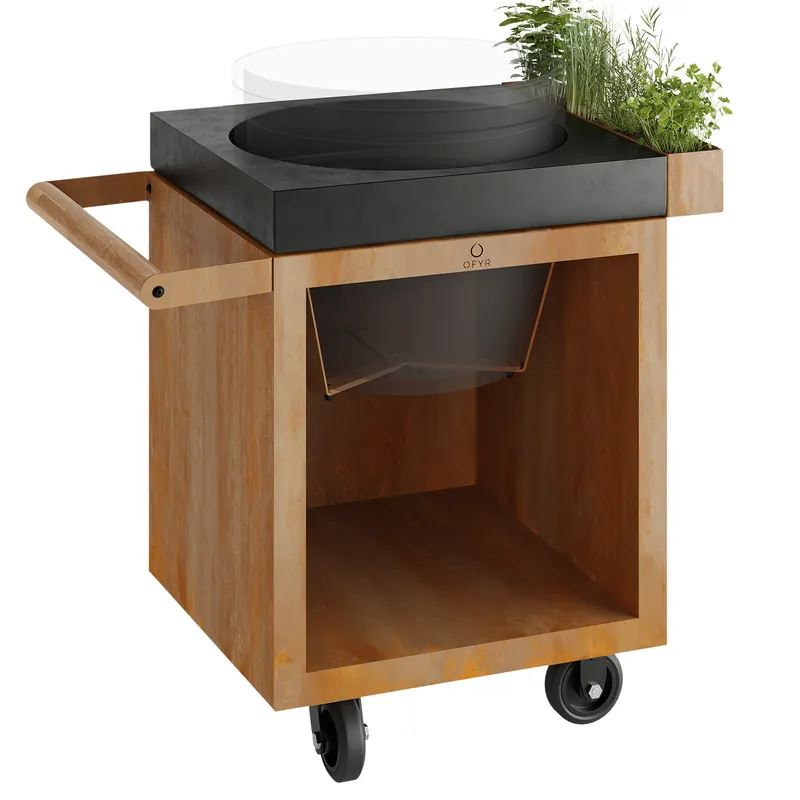 Finale Aktion OFYR Sockel Corten 65 PRO Concrete für Kamado TB