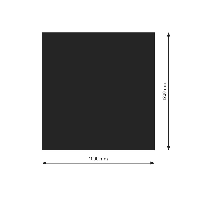 Raik Bodenplatte B1 Rechteck / Quadrat schwarz pulverbeschichtet 1200 x 1000 mm Saisonangebot
