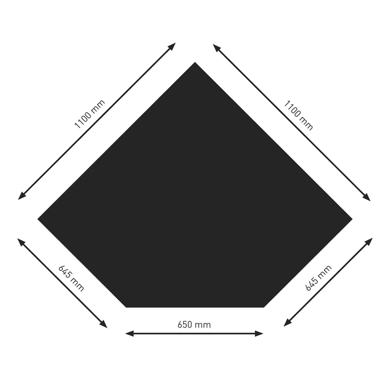Raik Bodenplatte B5 Diamant schwarz pulverbeschichtet 1100 x 1100 mm Nur Für Kurze Zeit