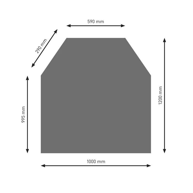 Raik Bodenplatte B2 6-Eck gussgrau pulverbeschichtet 1200 x 1000 mm Top-Seller