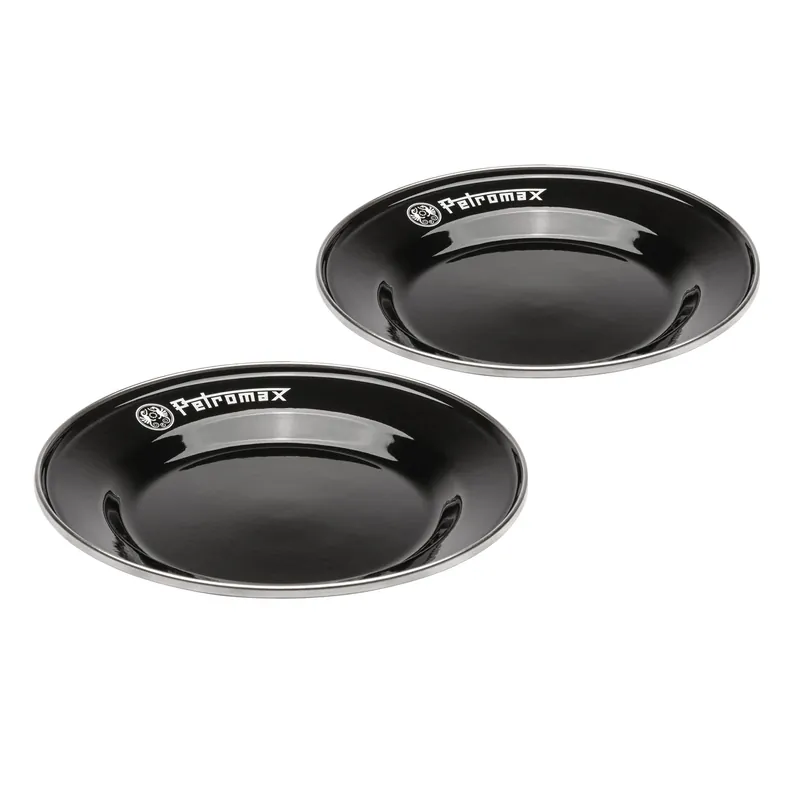Beliebt Petromax Emaille-Teller Schwarz 2er-Set Ø 18 cm