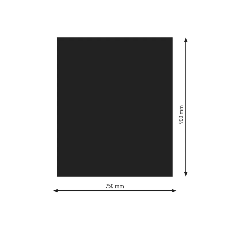 Top-Angebot Raik Bodenplatte Rechteck / Quadrat Schwarz pulverbeschichtet 900 x 750 mm