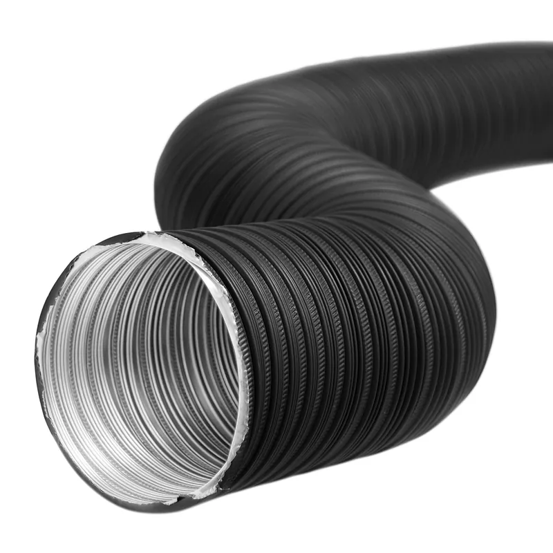 Nur Heute Raik Color Flex Aluflexrohr schwarz Ø 100 mm Länge 1,5 m, für Außenluft-Anschluss