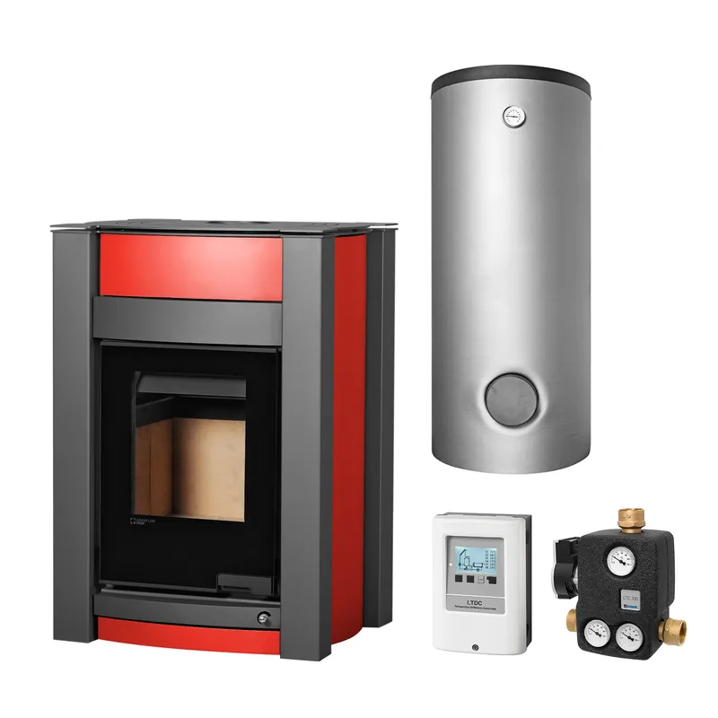 Must-Have Aquaflam Vario Kalmar 11 kW Basic Red Set + Hygienespeicher SH 550