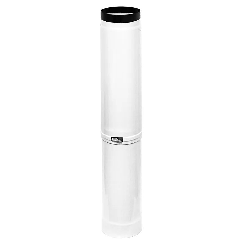 Nur Heute Raik Rauchrohr / Ofenrohr Emaille 130mm - Teleskoprohr Weiß