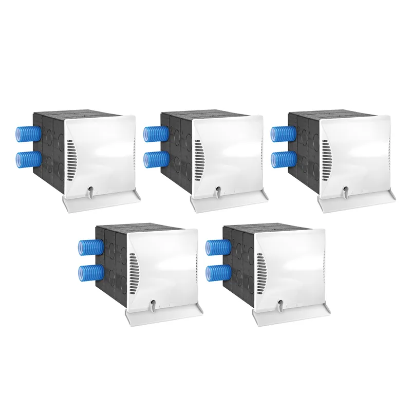 Dimplex DL 50 WE2 Wohnraumlüftungsgerät + DL 50 Q2 Wandhülse quadratisch mit Nebenraumanschluss - 5er Set Knallerangebot