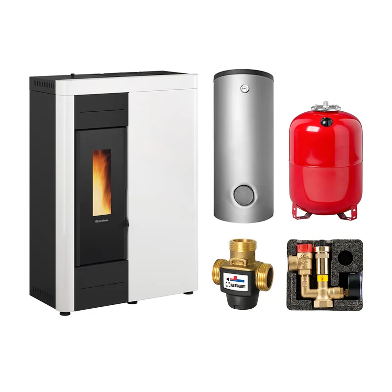 Wochenendangebot Extraflame Virna Idro Bianco Set + Kombispeicher THKE/F 600