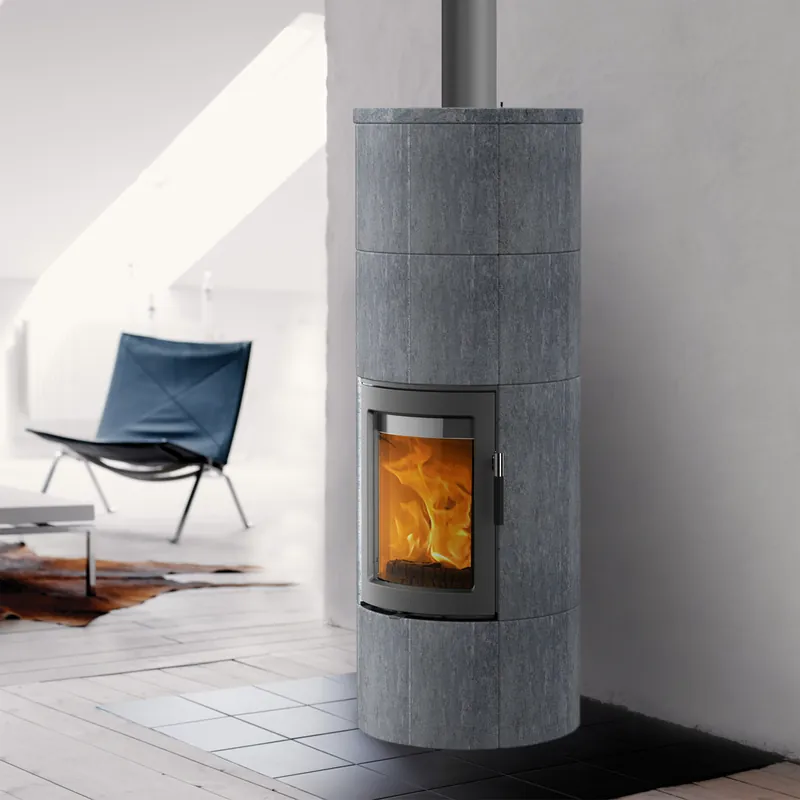 Bestpreis Lotus Maestro 2 Kaminofen Speckstein, Tür Grau, Rauchabgang oben