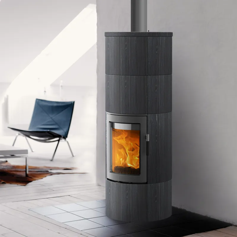 Angebot Lotus Maestro 2 Kaminofen Indian Night, Tür Grau, Rauchabgang oben